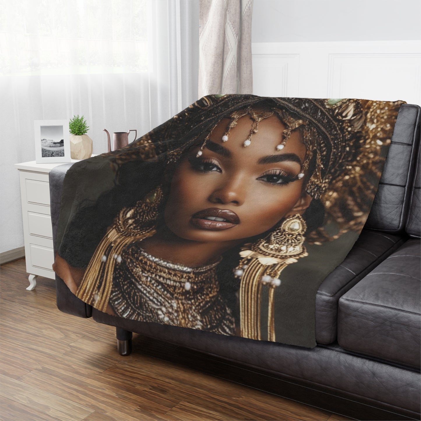 Minky Blanket with Elegant Goddess Design | Cozy Throw, Nursery Blanket, Gift for Her, Home Decor, Luxury Throw