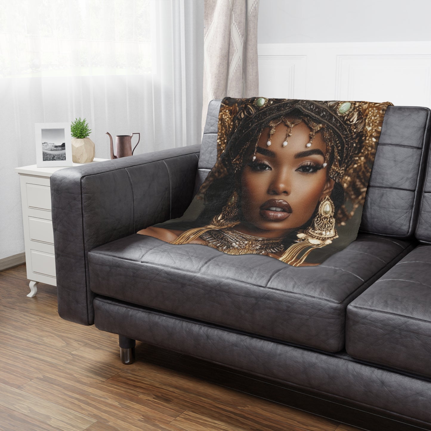 Minky Blanket with Elegant Goddess Design | Cozy Throw, Nursery Blanket, Gift for Her, Home Decor, Luxury Throw